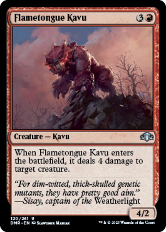 Flametongue Kavu [Dominaria Remastered] | Devastation Store