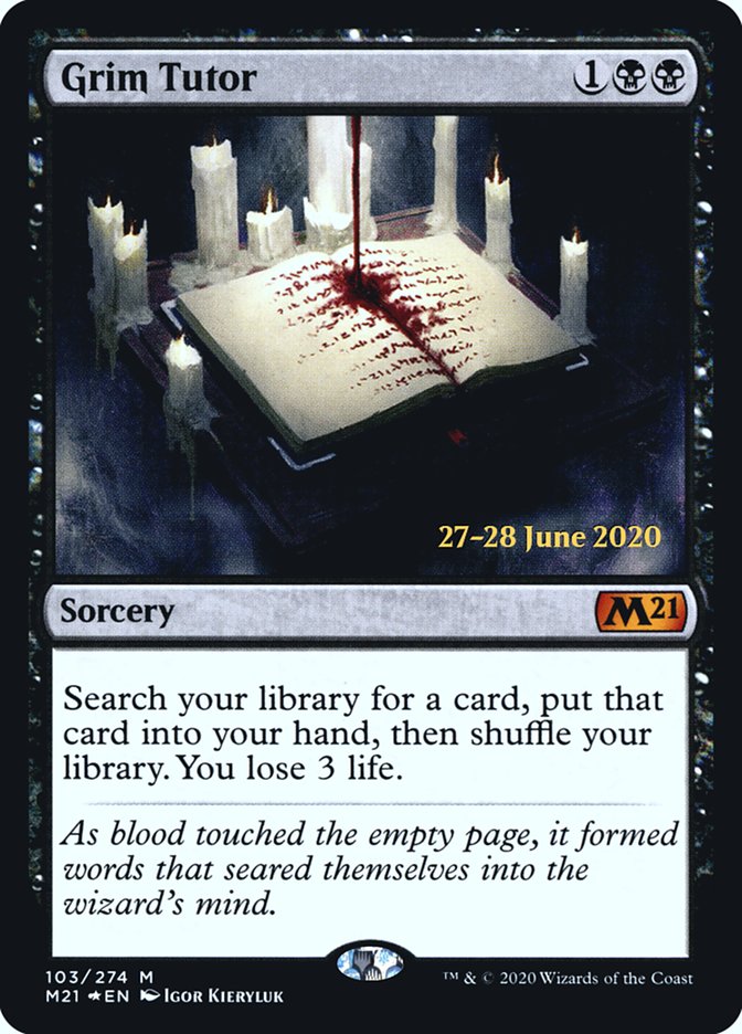 Grim Tutor  [Core Set 2021 Prerelease Promos] | Devastation Store