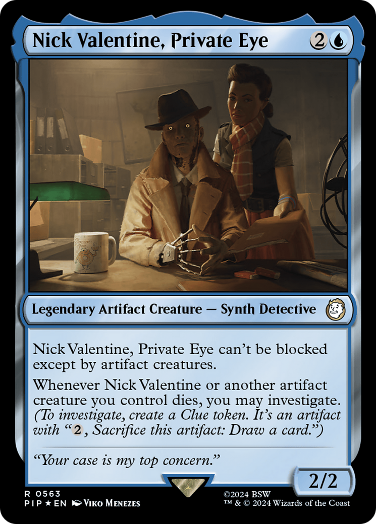 Nick Valentine, Private Eye (Surge Foil) [Fallout] | Devastation Store