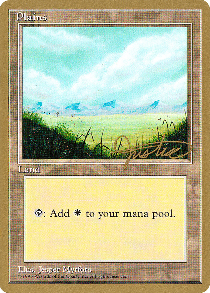 Plains (mj366) (Mark Justice) [Pro Tour Collector Set] | Devastation Store