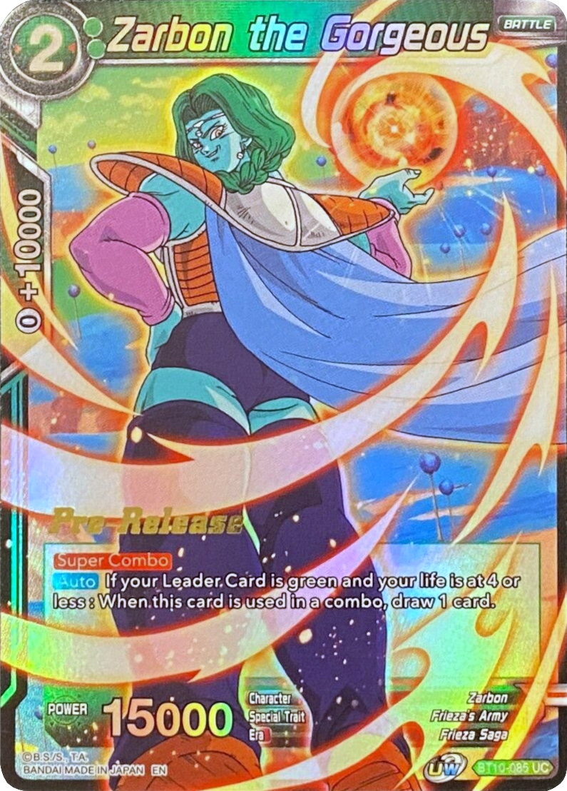 Zarbon the Gorgeous (BT10-085) [Rise of the Unison Warrior Prerelease Promos] | Devastation Store