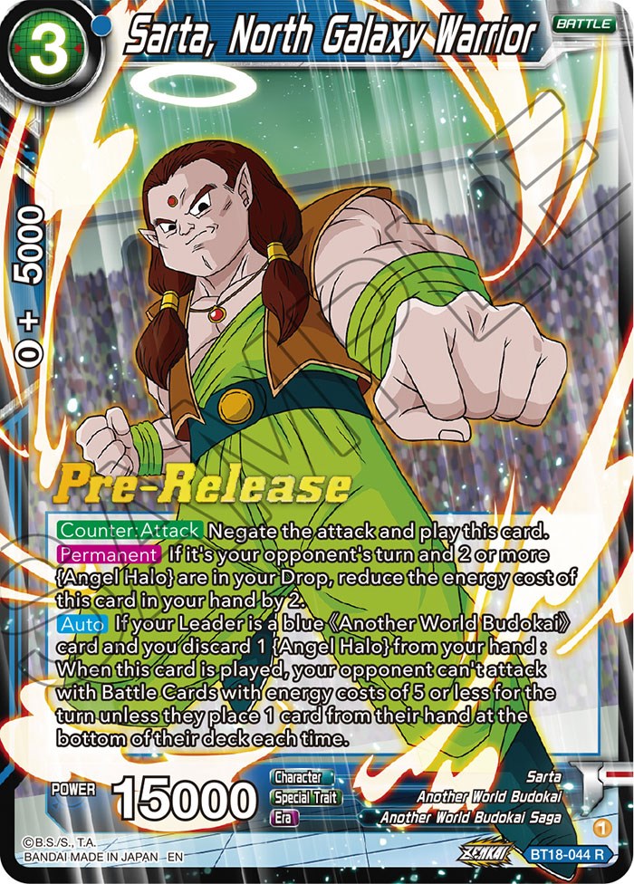 Sarta, North Galaxy Warrior (BT18-044) [Dawn of the Z-Legends Prerelease Promos] | Devastation Store