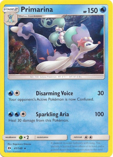 Primarina (41/149) (Water Web Holo) [Sun & Moon: Base Set] | Devastation Store