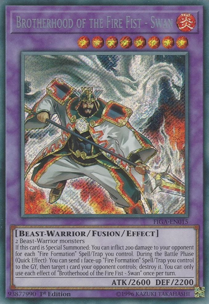 Brotherhood of the Fire Fist - Swan [FIGA-EN015] Secret Rare | Devastation Store