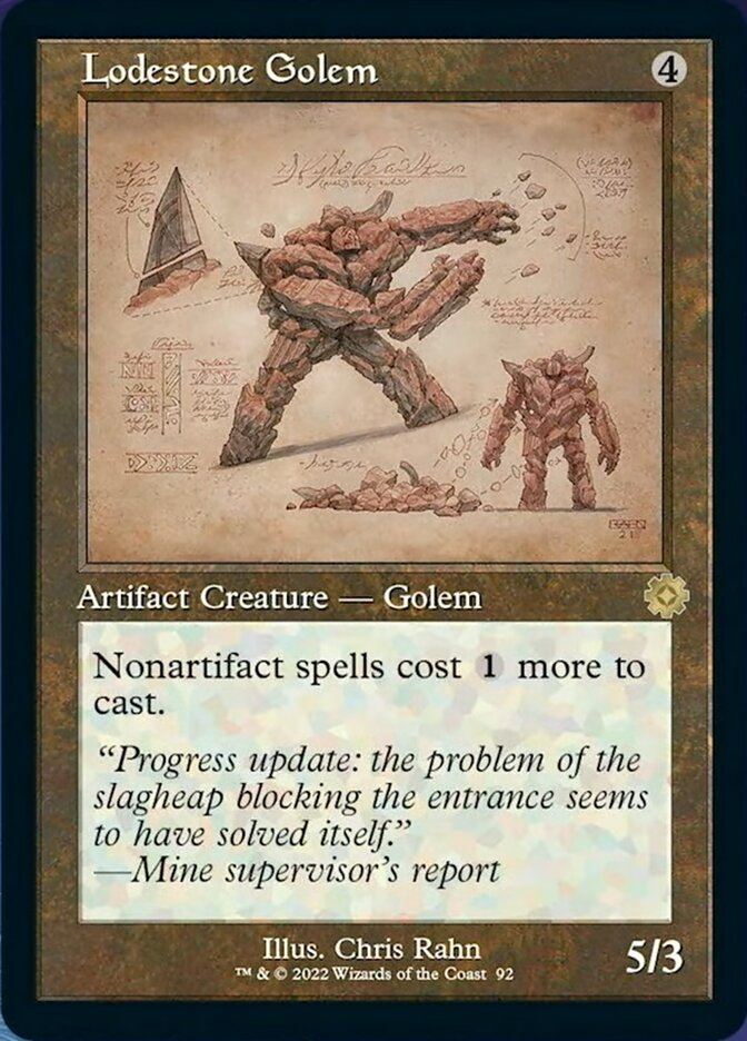Lodestone Golem (Retro Schematic) [The Brothers' War Retro Artifacts] | Devastation Store