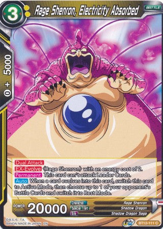 Rage Shenron, Electricity Absorbed [BT12-111] | Devastation Store