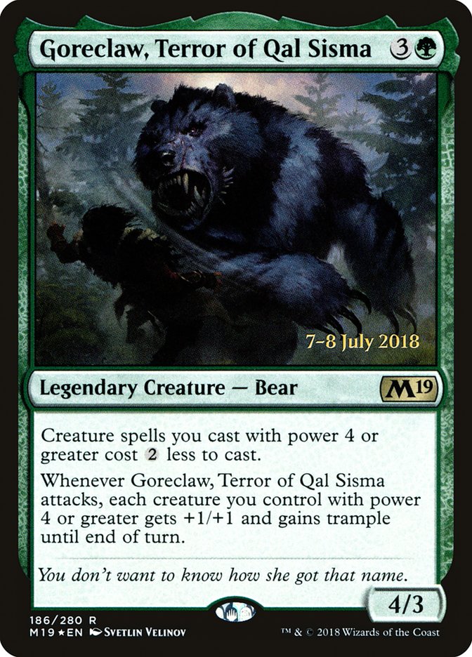 Goreclaw, Terror of Qal Sisma  [Core Set 2019 Prerelease Promos] - Devastation Store | Devastation Store