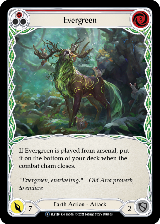 Evergreen (Red) [U-ELE119] Unlimited Rainbow Foil | Devastation Store