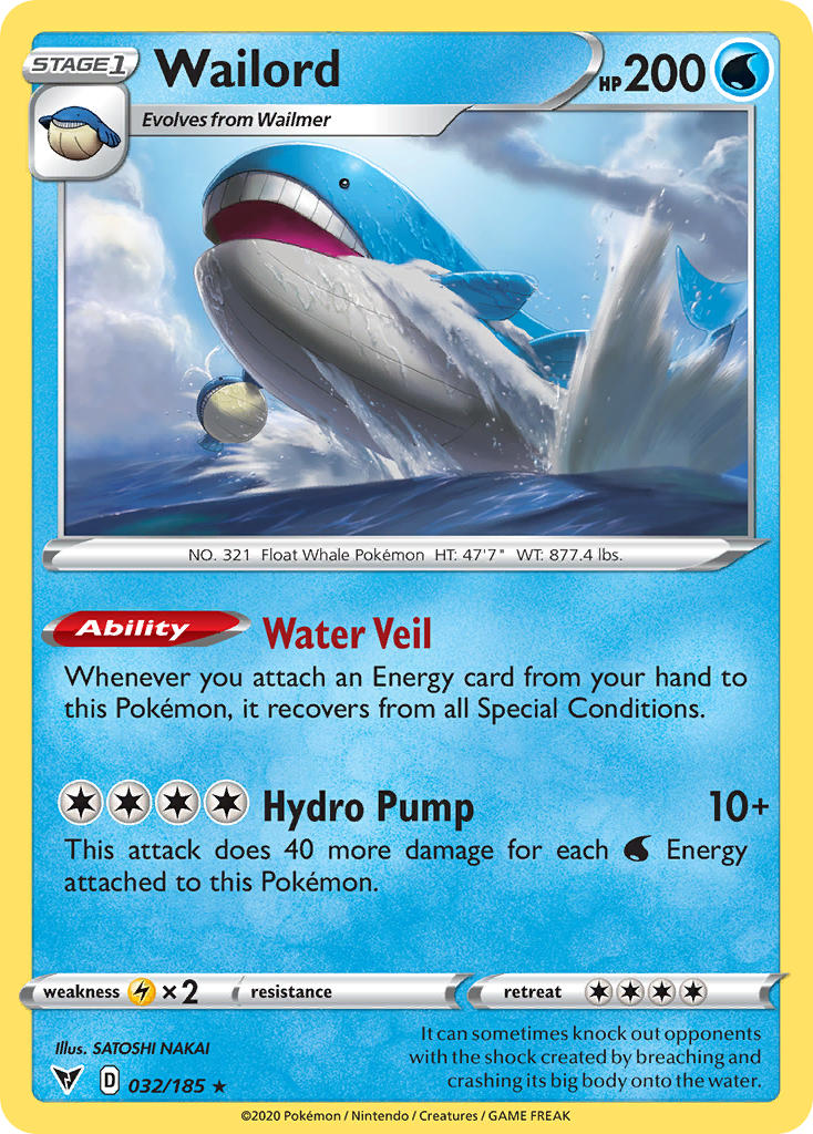 Wailord (032/185) [Sword & Shield: Vivid Voltage] | Devastation Store
