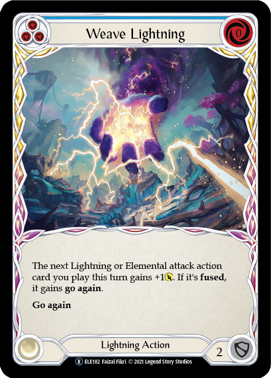 Weave Lightning (Blue) [U-ELE182] Unlimited Rainbow Foil | Devastation Store