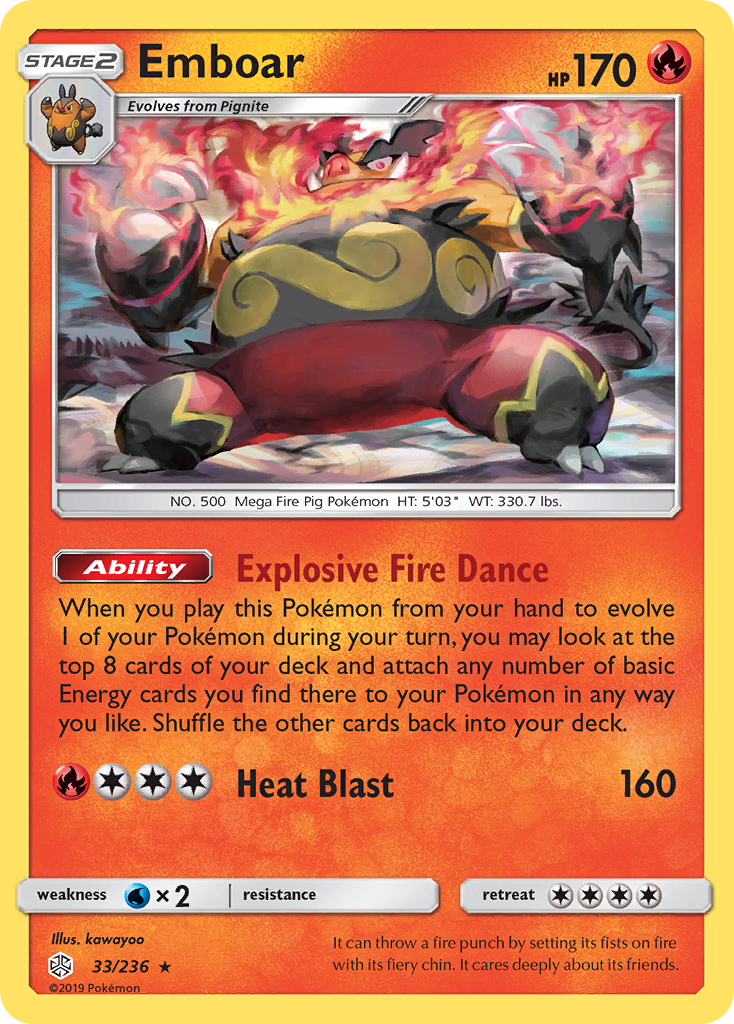 Emboar (33/236) [Sun & Moon: Cosmic Eclipse] | Devastation Store