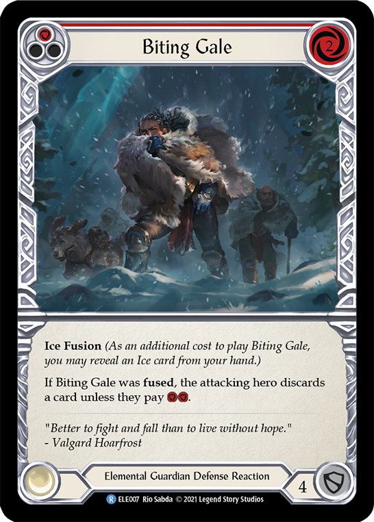 Biting Gale (Red) [ELE007] (Tales of Aria)  1st Edition Rainbow Foil | Devastation Store