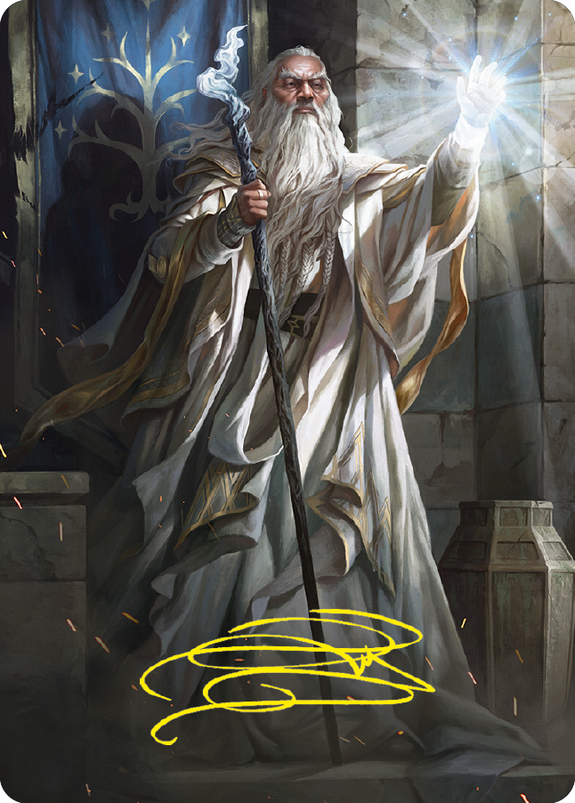 Gandalf the White Art Card (Gold-Stamped Signature) [The Lord of the Rings: Tales of Middle-earth Art Series] | Devastation Store