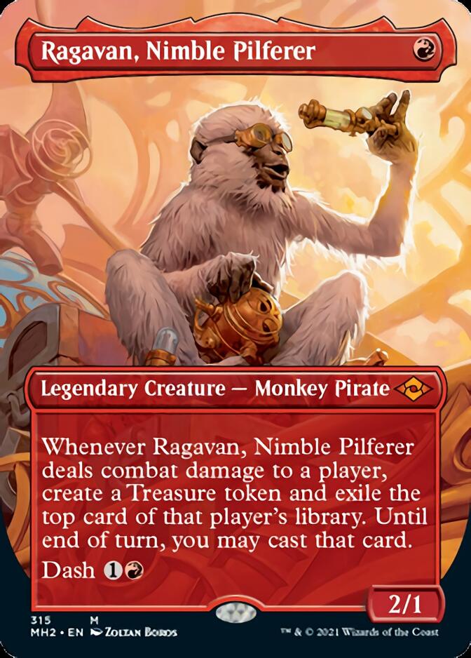 Ragavan, Nimble Pilferer (Borderless Alternate Art) [Modern Horizons 2] | Devastation Store