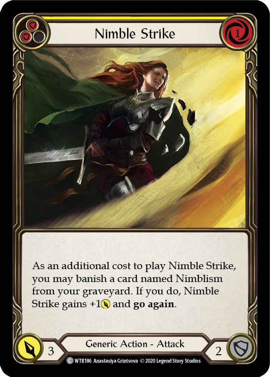 Nimble Strike (Yellow) [WTR186] Unlimited Edition Rainbow Foil - Devastation Store | Devastation Store