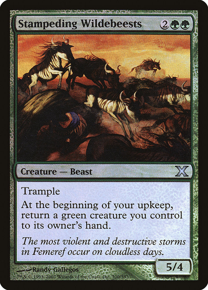 Stampeding Wildebeests (Premium Foil) [Tenth Edition] | Devastation Store