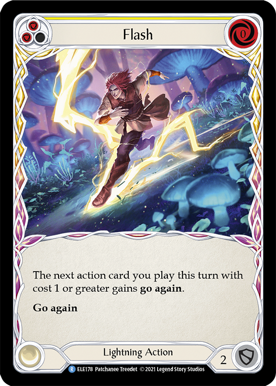 Flash (Yellow) [ELE178] (Tales of Aria)  1st Edition Rainbow Foil | Devastation Store