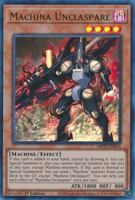 Machina Unclaspare [MP22-EN014] Ultra Rare | Devastation Store
