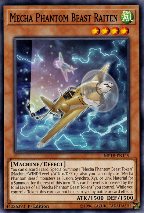 Mecha Phantom Beast Raiten [MP18-EN119] Common | Devastation Store