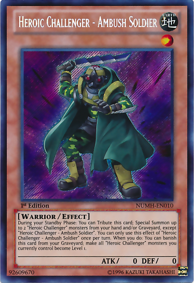 Heroic Challenger - Ambush Soldier [NUMH-EN010] Secret Rare | Devastation Store