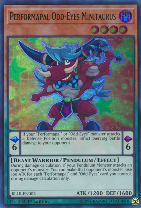 Performapal Odd-Eyes Minitaurus [BLLR-EN002] Ultra Rare | Devastation Store