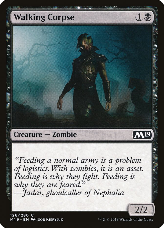 Walking Corpse [Core Set 2019] - Devastation Store | Devastation Store