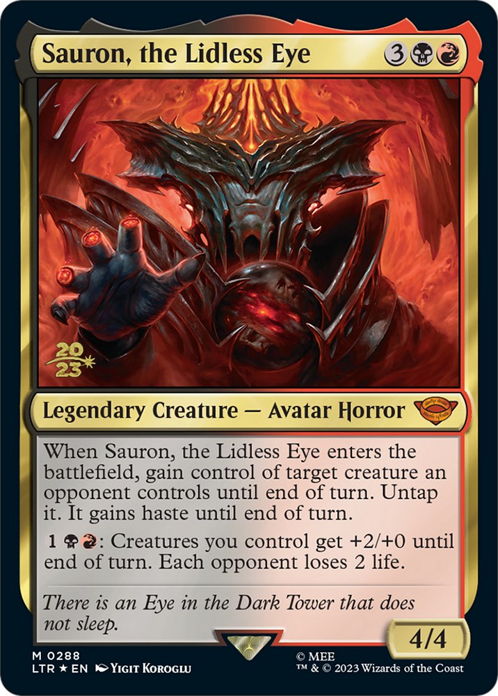 Sauron, the Lidless Eye [The Lord of the Rings: Tales of Middle-Earth Prerelease Promos] | Devastation Store