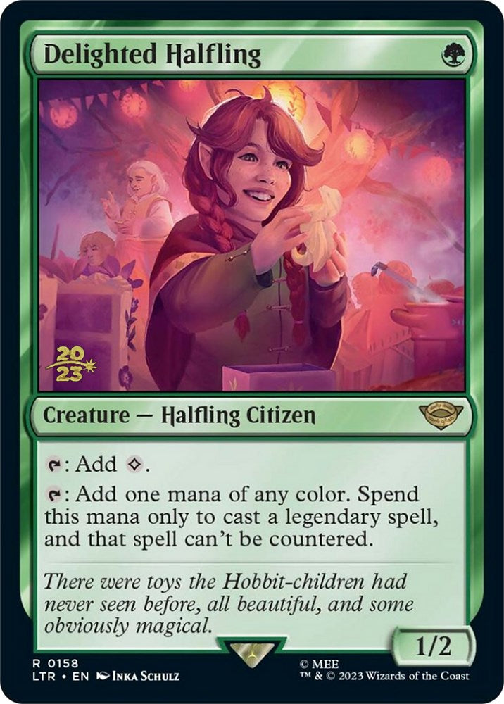 Delighted Halfling [The Lord of the Rings: Tales of Middle-Earth Prerelease Promos] | Devastation Store