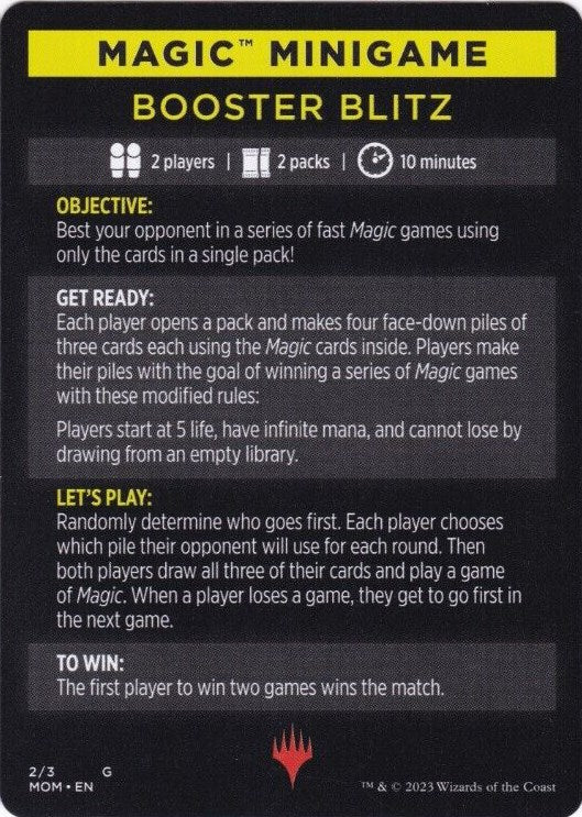 Booster Blitz (Magic Minigame) [March of the Machine Minigame] | Devastation Store