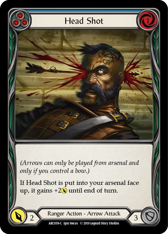Head Shot (Blue) [ARC059-C] 1st Edition Rainbow Foil - Devastation Store | Devastation Store