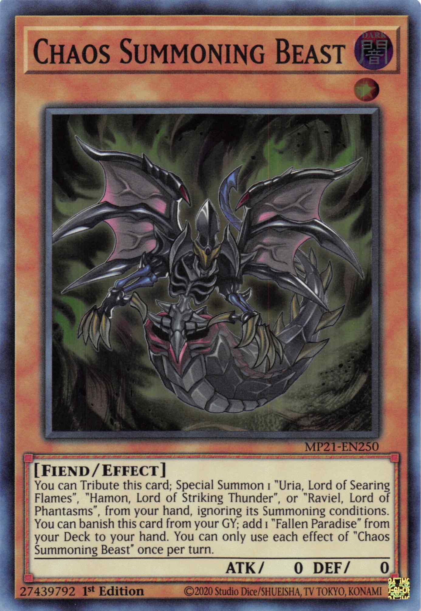 Chaos Summoning Beast [MP21-EN250] Super Rare | Devastation Store