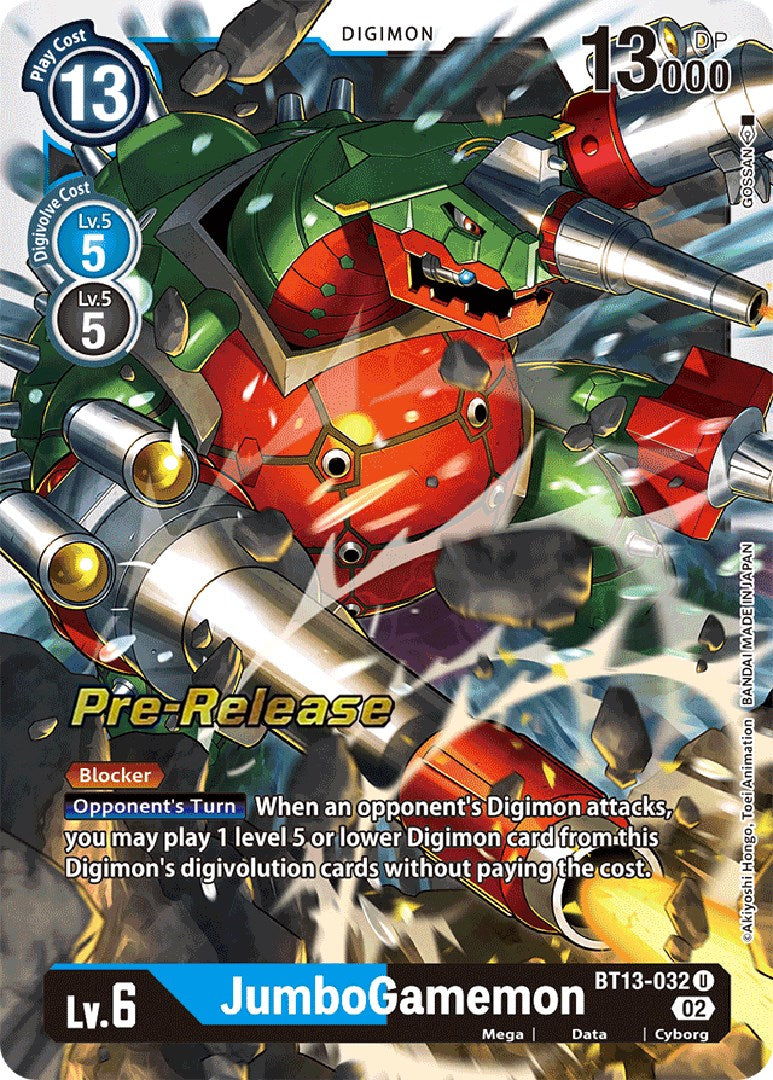 JumboGamemon [BT13-032] [Versus Royal Knight Booster Pre-Release Cards] | Devastation Store