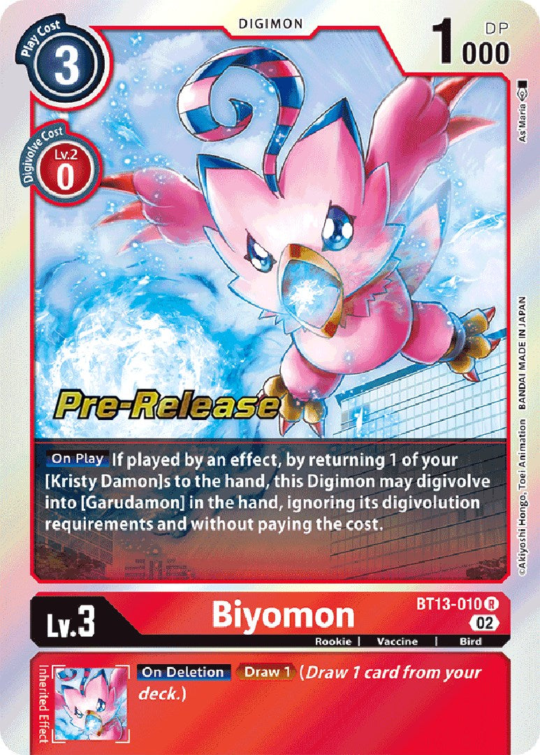 Biyomon [BT13-010] [Versus Royal Knight Booster Pre-Release Cards] | Devastation Store