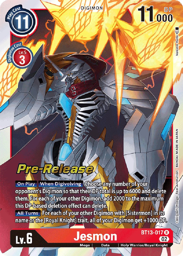 Jesmon [BT13-017] [Versus Royal Knight Booster Pre-Release Cards] | Devastation Store