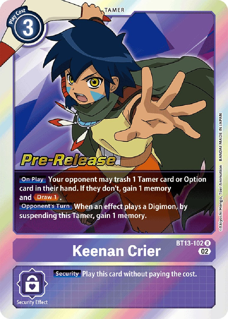 Keenan Crier [BT13-102] [Versus Royal Knight Booster Pre-Release Cards] | Devastation Store