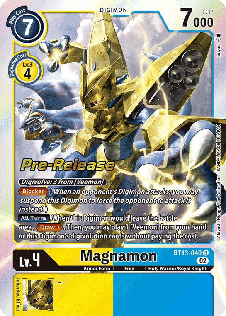 Magnamon [BT13-040] [Versus Royal Knight Booster Pre-Release Cards] | Devastation Store