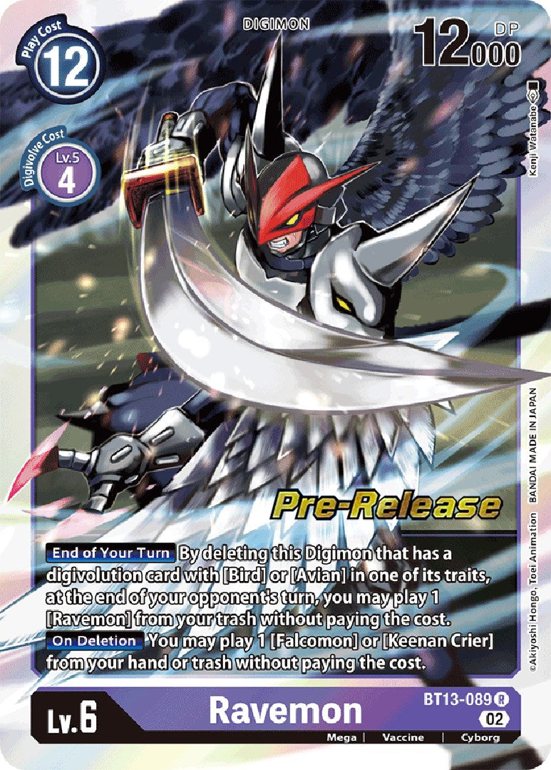 Ravemon [BT13-089] [Versus Royal Knight Booster Pre-Release Cards] | Devastation Store