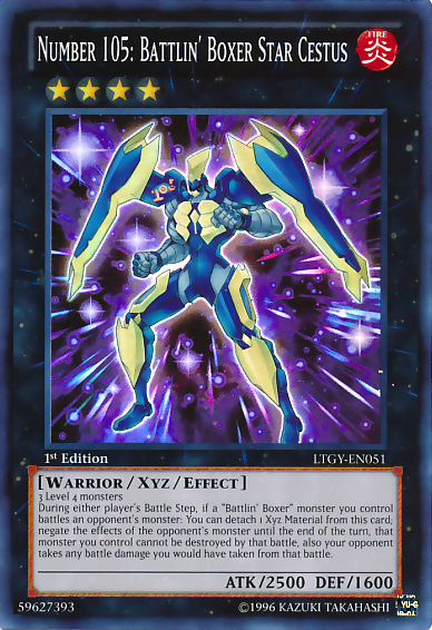 Number 105: Battlin' Boxer Star Cestus [LTGY-EN051] Super Rare | Devastation Store