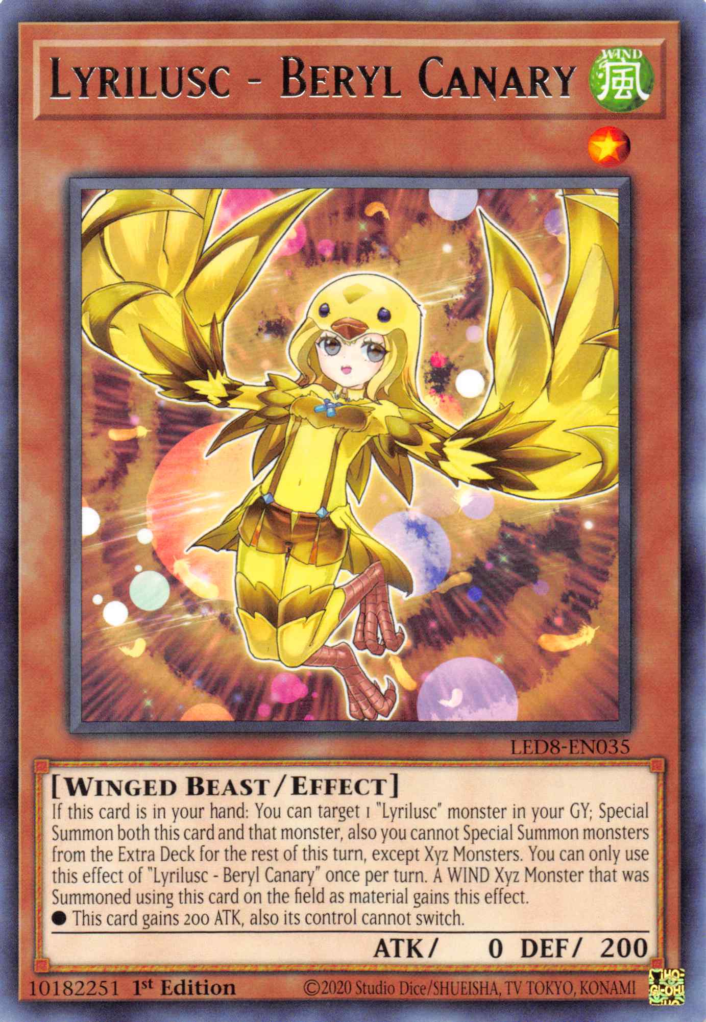 Lyrilusc - Beryl Canary [LED8-EN035] Rare | Devastation Store