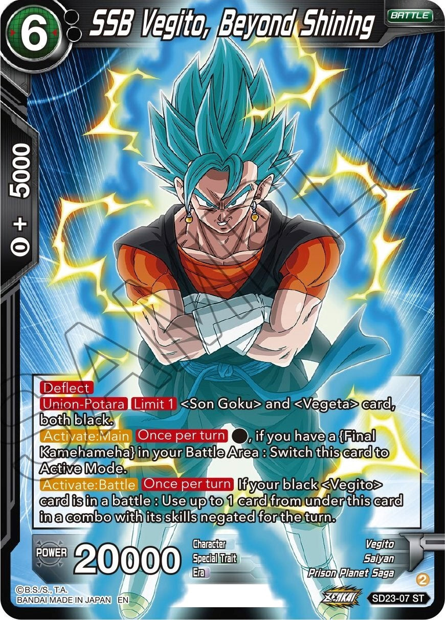 SSB Vegito, Beyond Shining (SD23-07) [Critical Blow] | Devastation Store