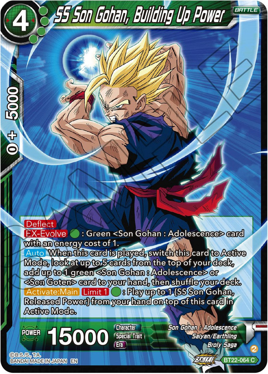 SS Son Gohan, Building Up Power (BT22-064) [Critical Blow] | Devastation Store