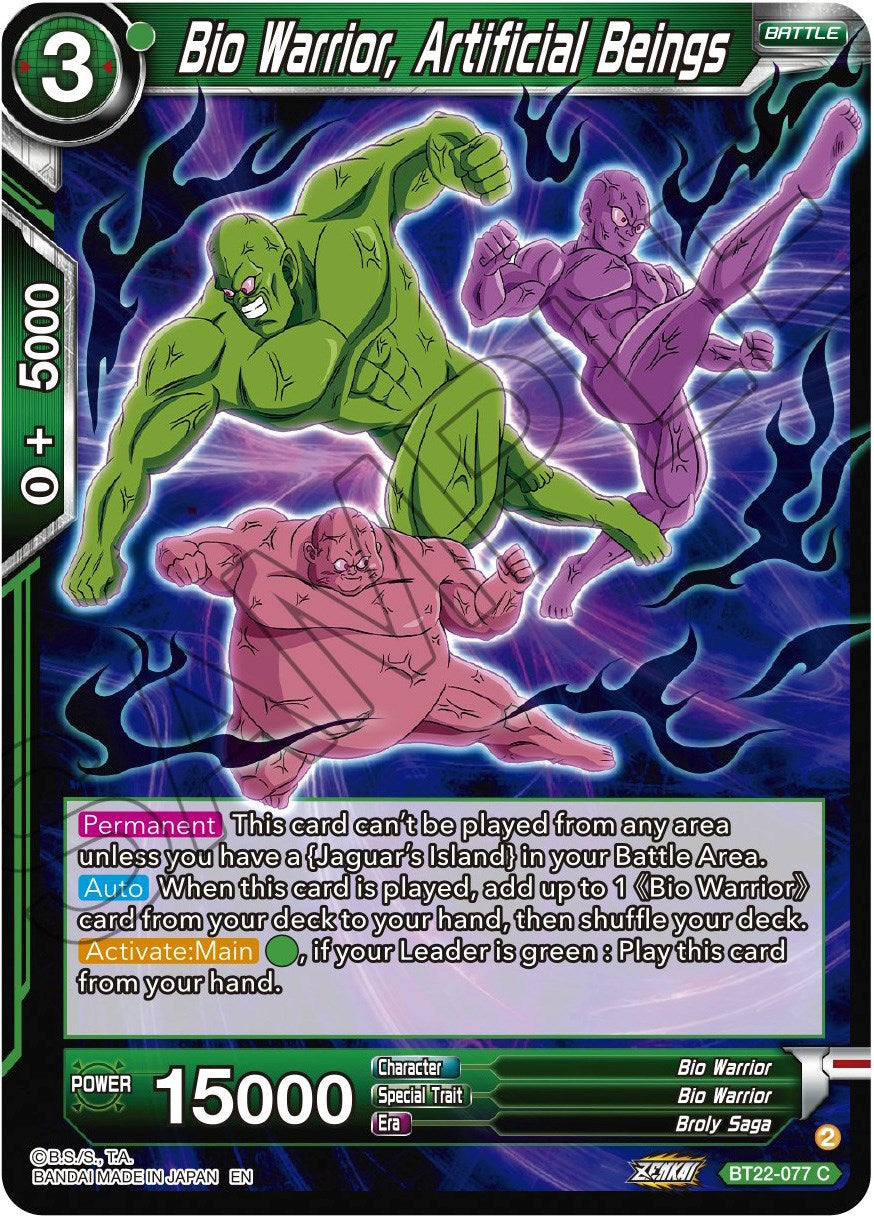 Bio Warrior, Artificial Beings (BT22-077) [Critical Blow] | Devastation Store