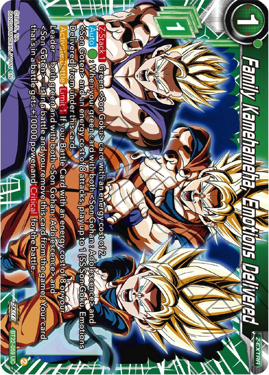 Family Kamehameha, Emotions Delivered (BT22-059) [Critical Blow] | Devastation Store