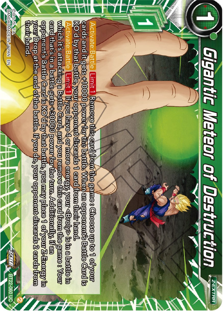 Gigantic Meteor of Destruction (BT22-060) [Critical Blow] | Devastation Store