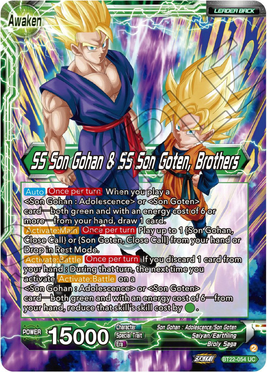 Son Goten // SS Son Gohan & SS Son Goten, Brothers (BT22-054) [Critical Blow] | Devastation Store