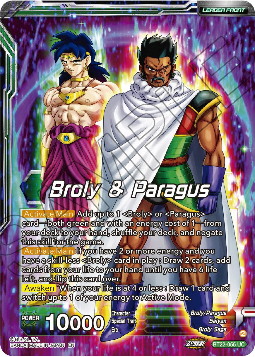 Broly & Paragus // SS Broly, Devil of Destruction (BT22-055) [Critical Blow] | Devastation Store