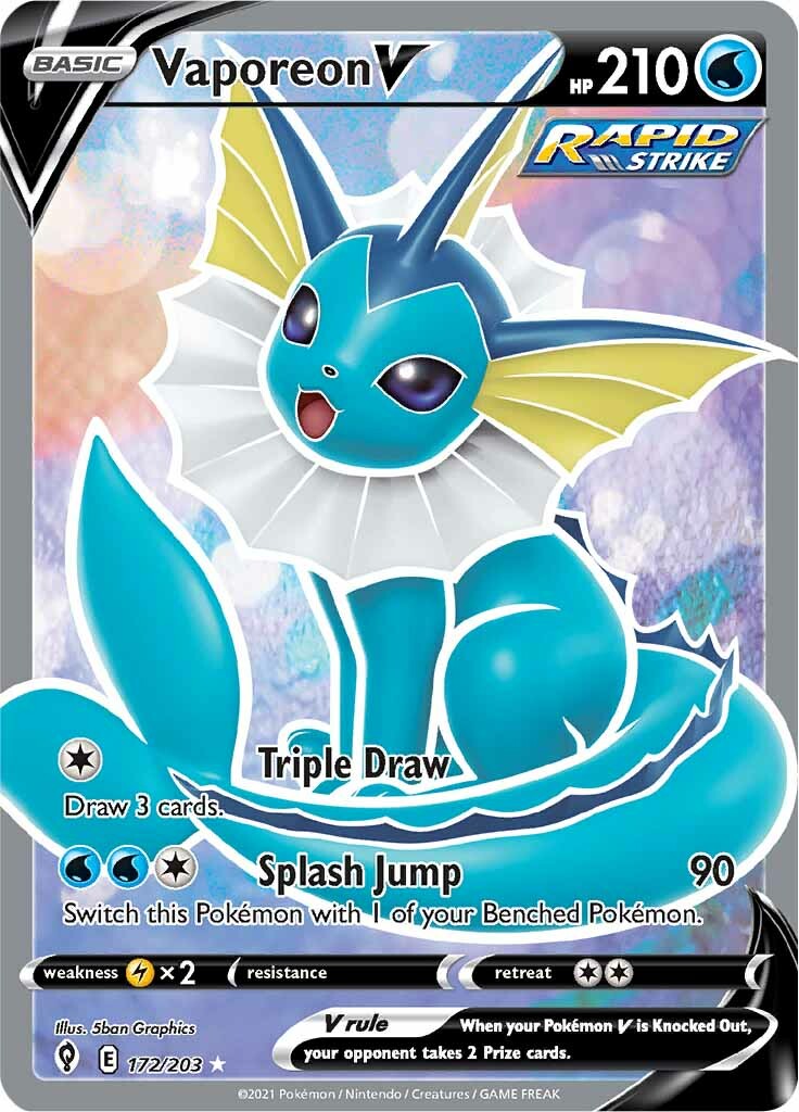 Vaporeon V (172/203) [Sword & Shield: Evolving Skies] | Devastation Store