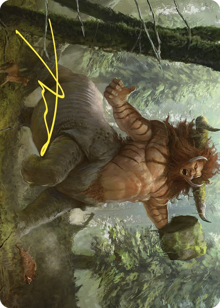 Stonehoof Chieftain Art Card (Gold-Stamped Signature) [Commander Masters Art Series] | Devastation Store