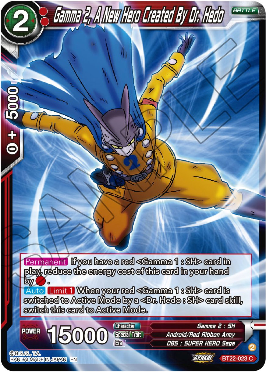 Gamma 2, A New Hero Created By Dr. Hedo (BT22-023) [Critical Blow] | Devastation Store