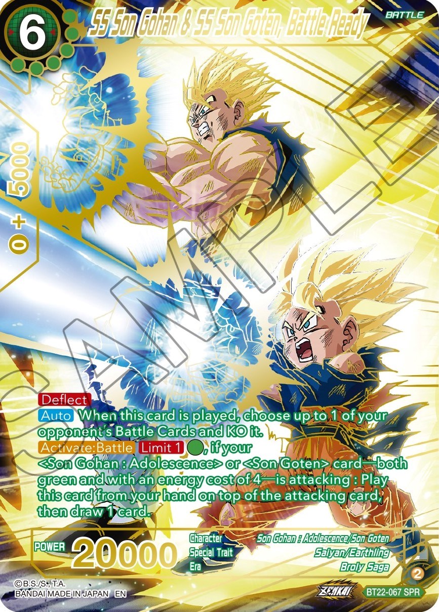 SS Son Gohan & SS Son Goten, Battle Ready (SPR) (BT22-067) [Critical Blow] | Devastation Store